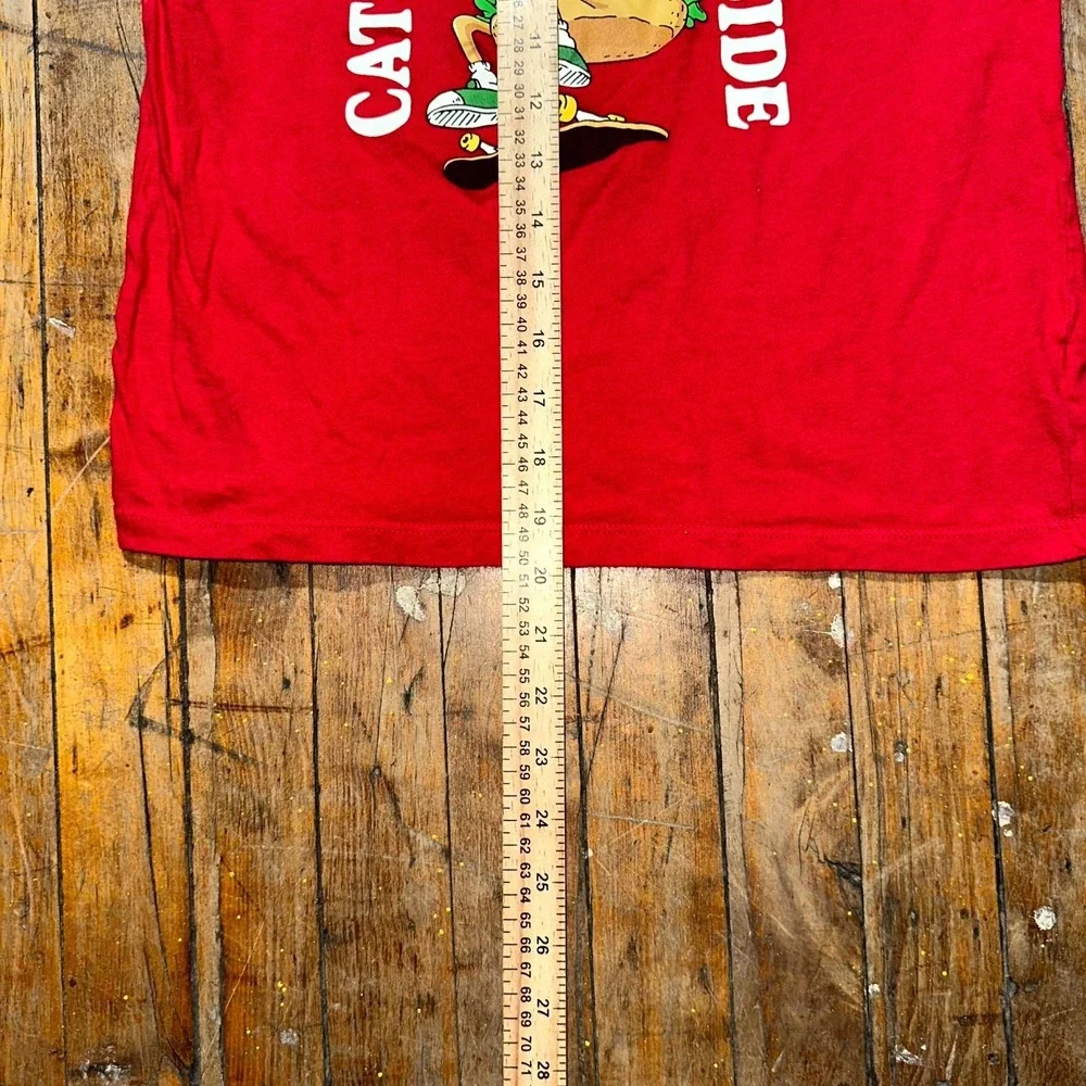 Old Navy Tee Boys Large Red Catch You On‎ The Flipside Burger Graphic Pullover